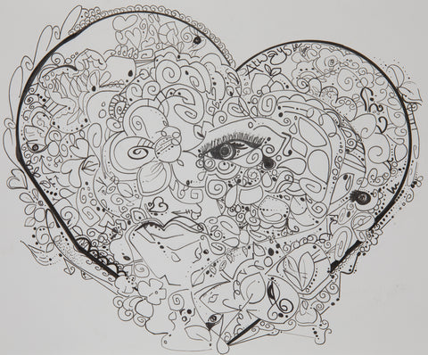 Asemic Hearts - Zentangle Collection