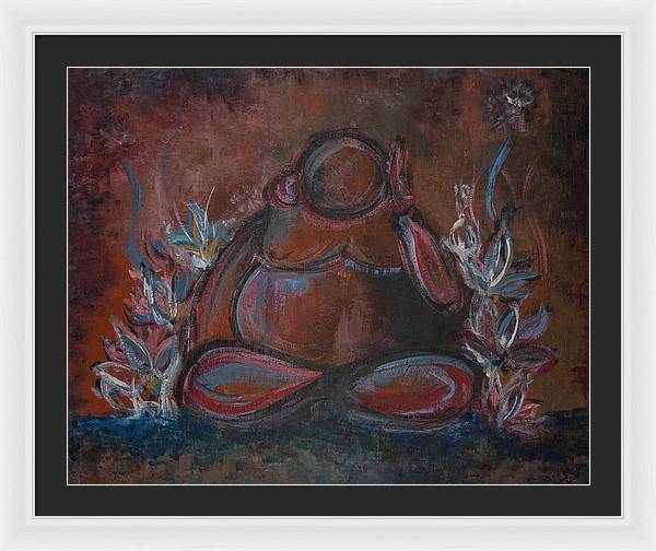 Round Buddha - Zen Collection - Framed Print