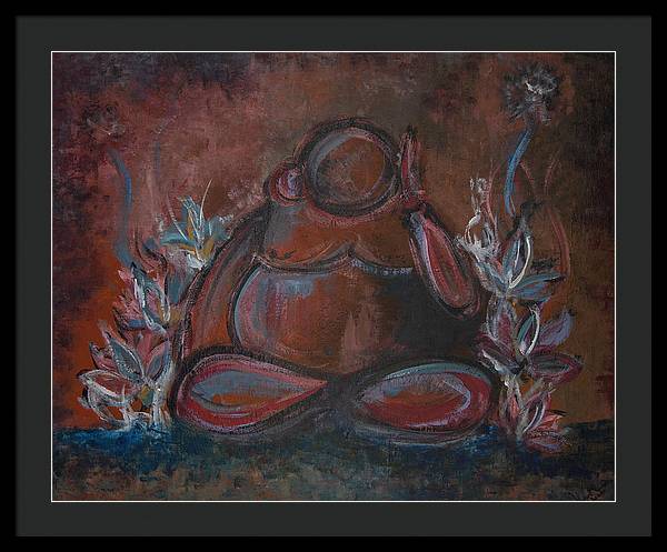 Round Buddha - Zen Collection - Framed Print