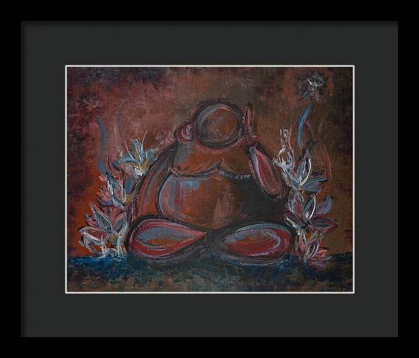 Round Buddha - Zen Collection - Framed Print