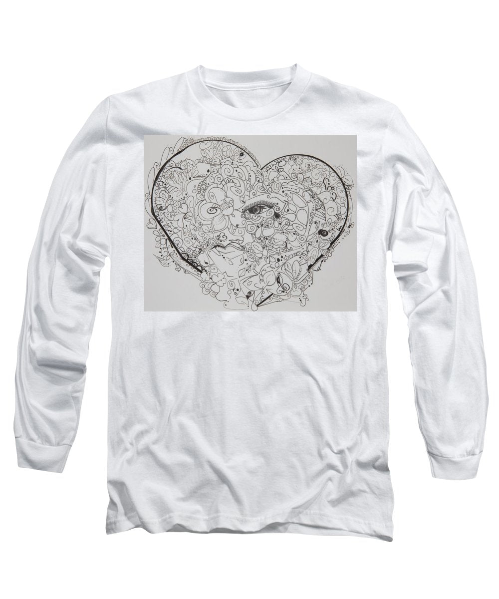 Asemic Hearts - Zentangle Collection - Long Sleeve T-Shirt