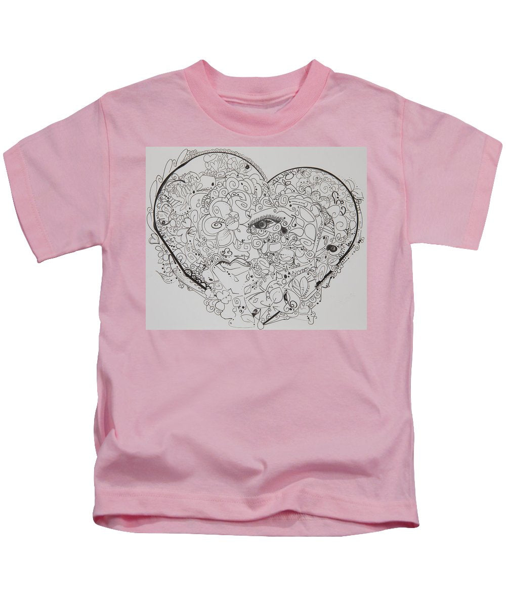 Asemic Hearts - Zentangle Collection - Kids T-Shirt