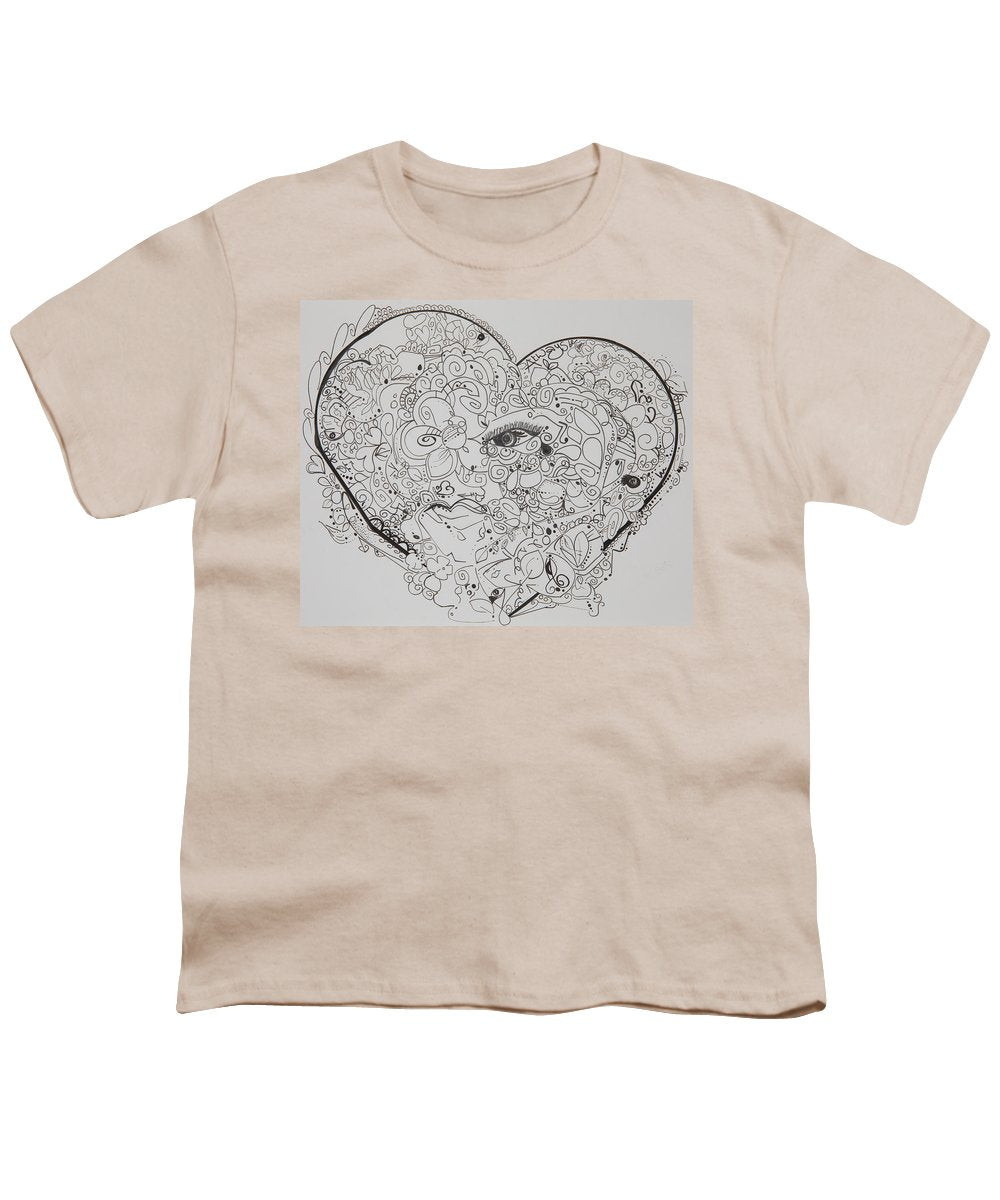 Asemic Hearts - Zentangle Collection - Youth T-Shirt