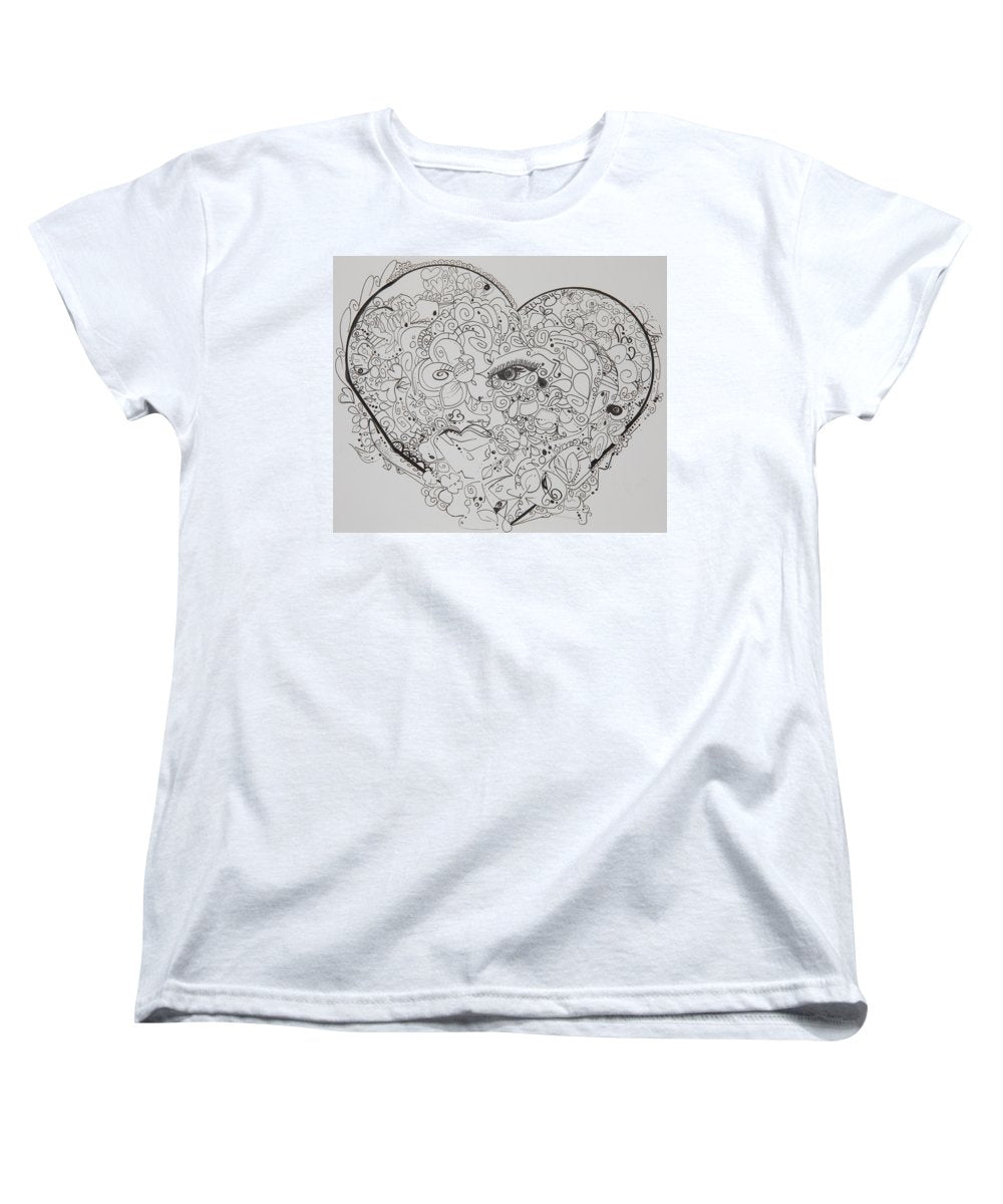 Asemic Hearts - Zentangle Collection - Women's T-Shirt (Standard Fit)