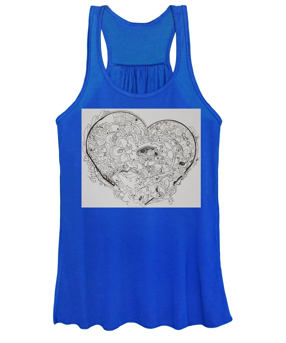 Asemic Hearts - Zentangle Collection - Women's Tank Top