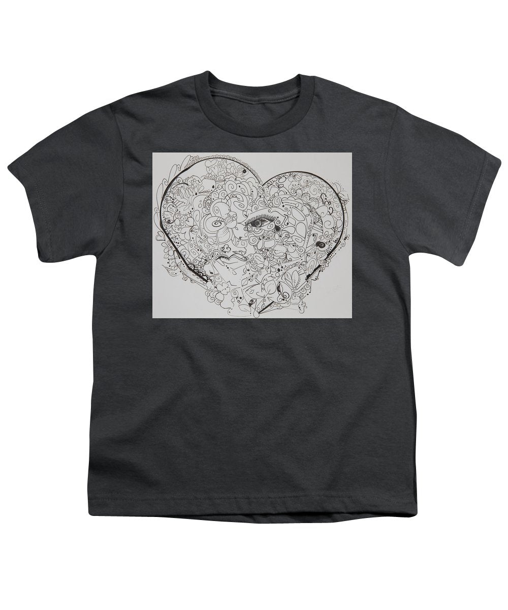 Asemic Hearts - Zentangle Collection - Youth T-Shirt