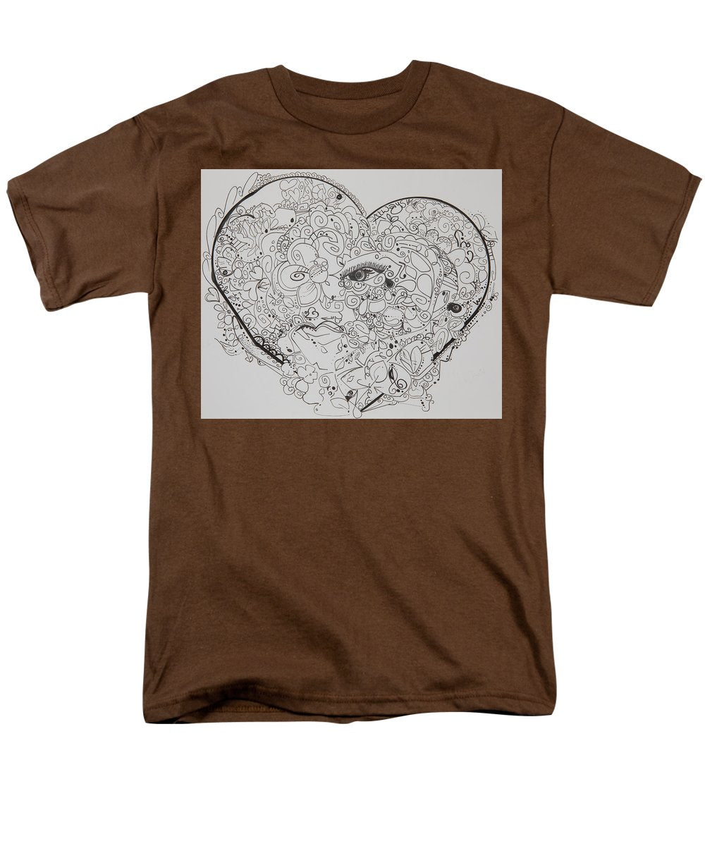 Asemic Hearts - Zentangle Collection - Men's T-Shirt  (Regular Fit)