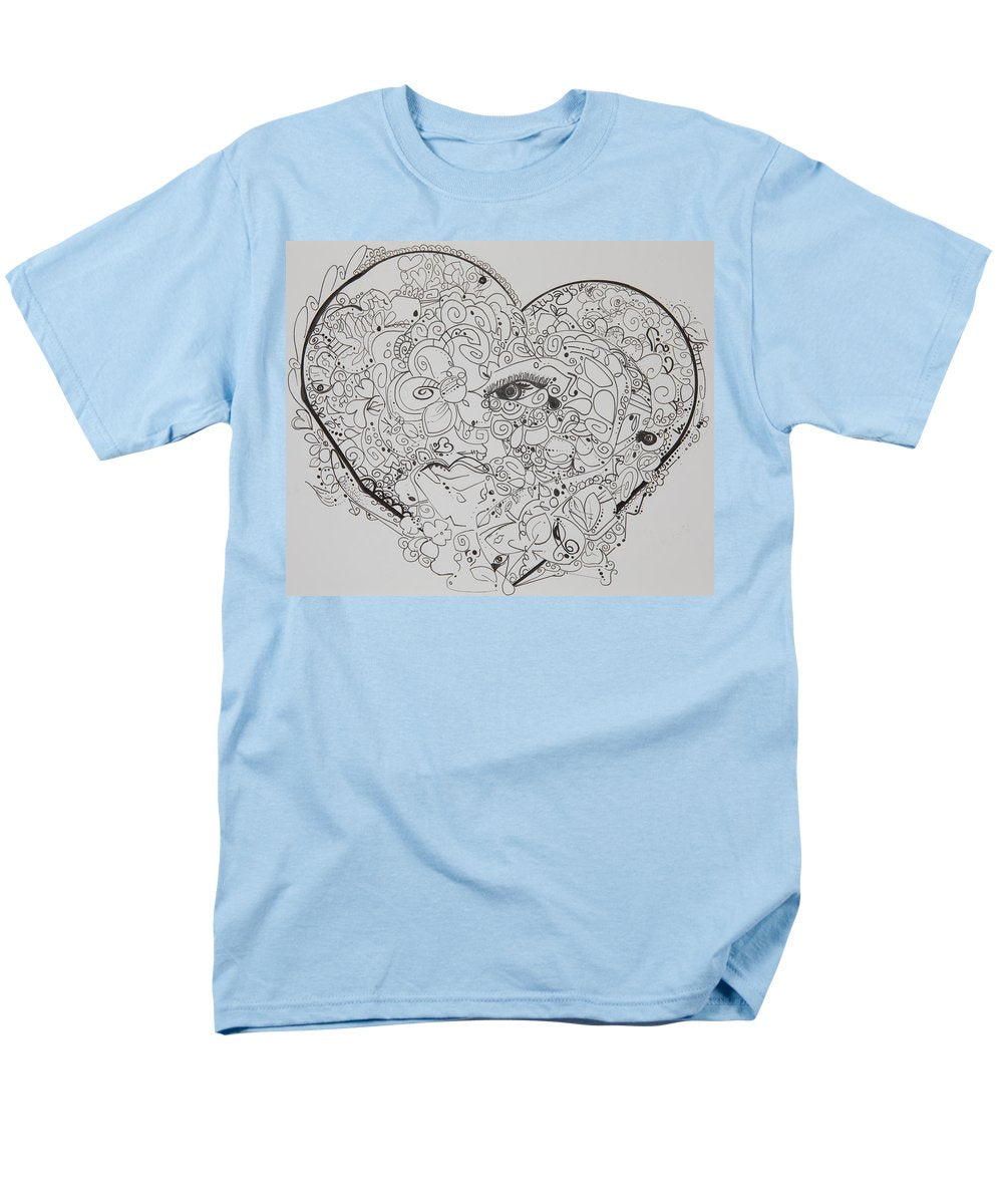 Asemic Hearts - Zentangle Collection - Men's T-Shirt  (Regular Fit)