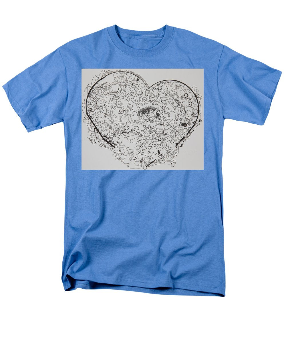 Asemic Hearts - Zentangle Collection - Men's T-Shirt  (Regular Fit)