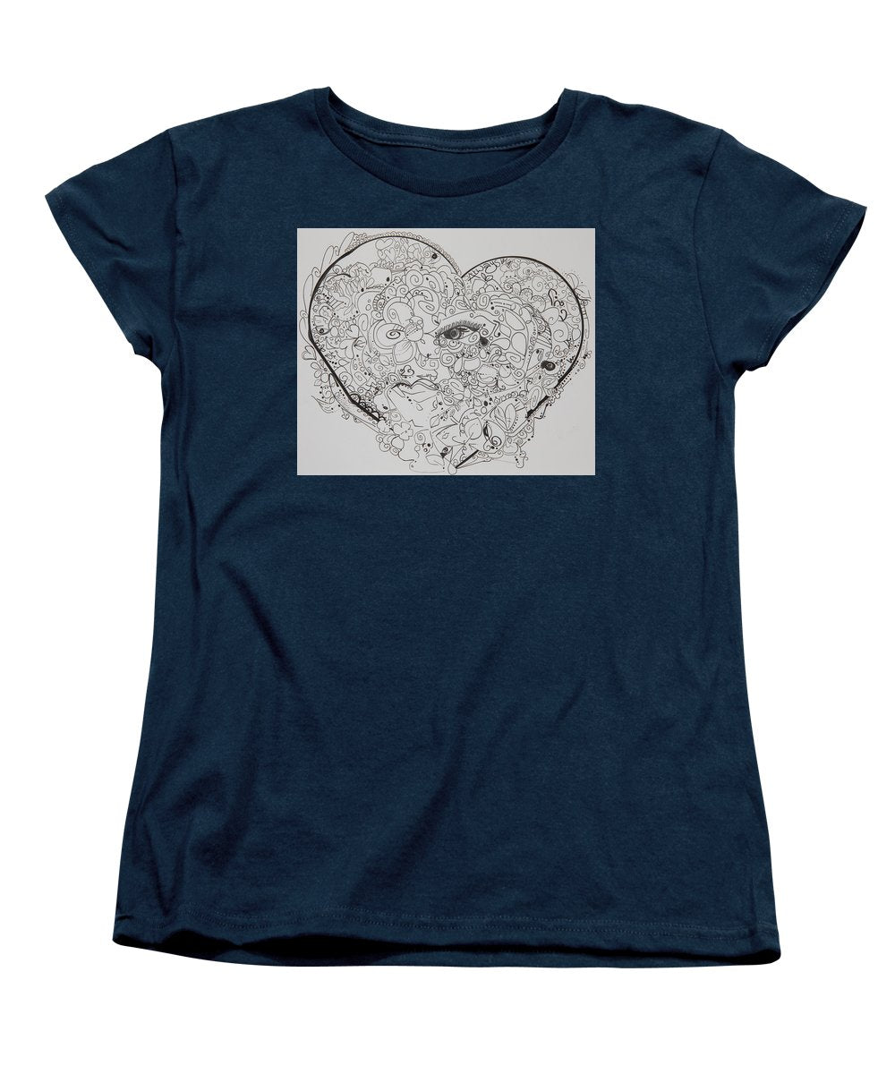 Asemic Hearts - Zentangle Collection - Women's T-Shirt (Standard Fit)