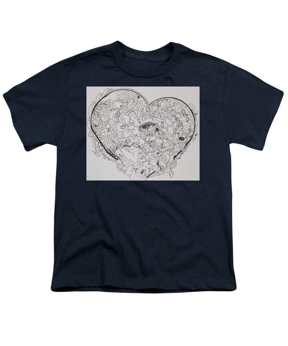 Asemic Hearts - Zentangle Collection - Youth T-Shirt