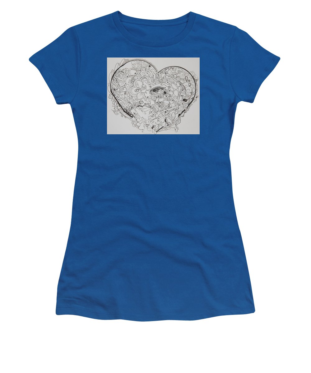 Asemic Hearts - Zentangle Collection - Women's T-Shirt