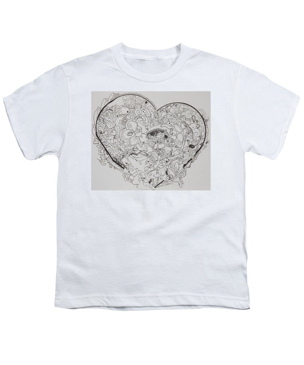 Asemic Hearts - Zentangle Collection - Youth T-Shirt