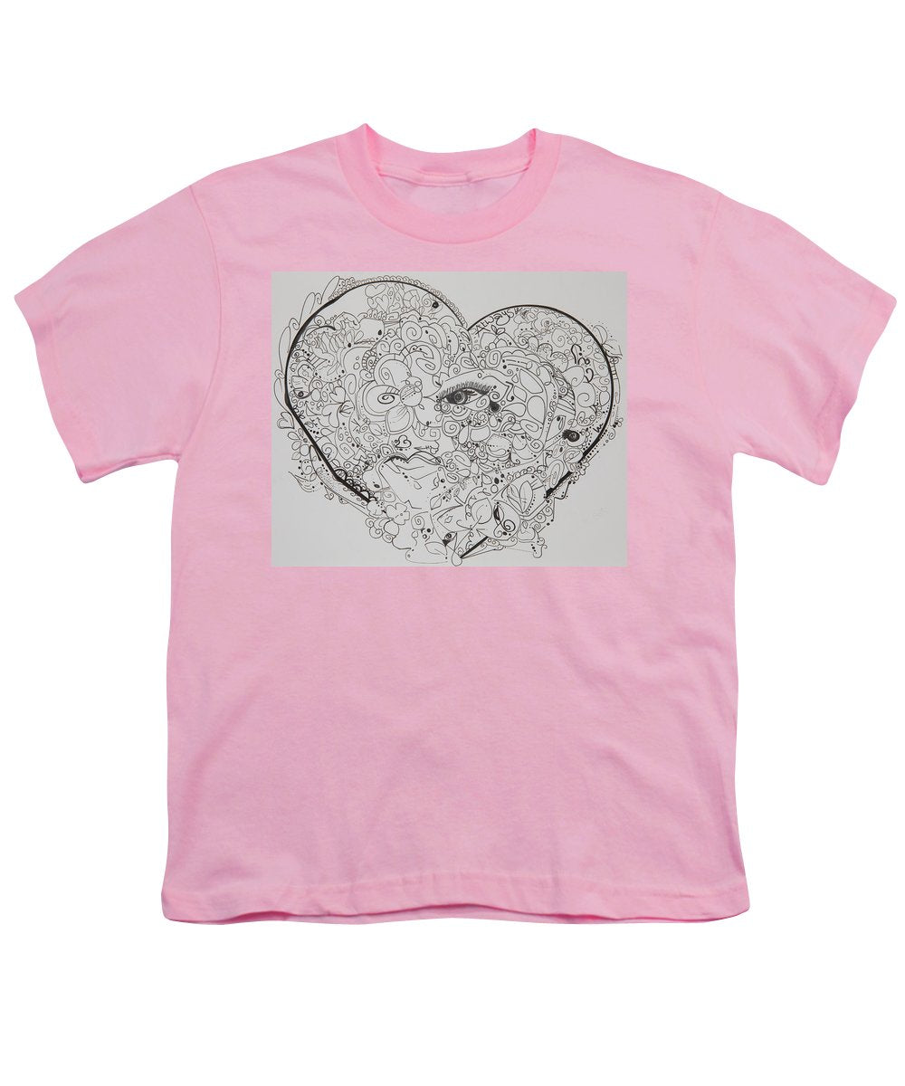 Asemic Hearts - Zentangle Collection - Youth T-Shirt