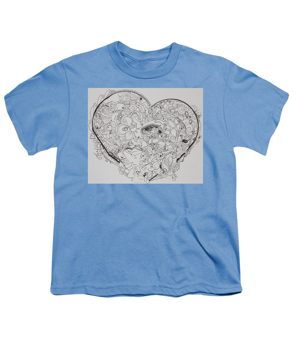 Asemic Hearts - Zentangle Collection - Youth T-Shirt