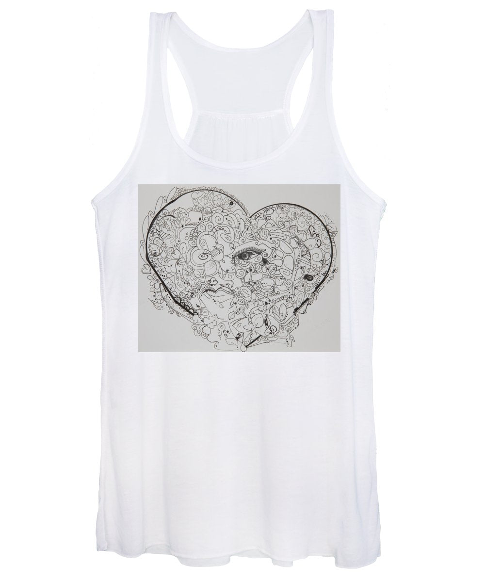 Asemic Hearts - Zentangle Collection - Women's Tank Top