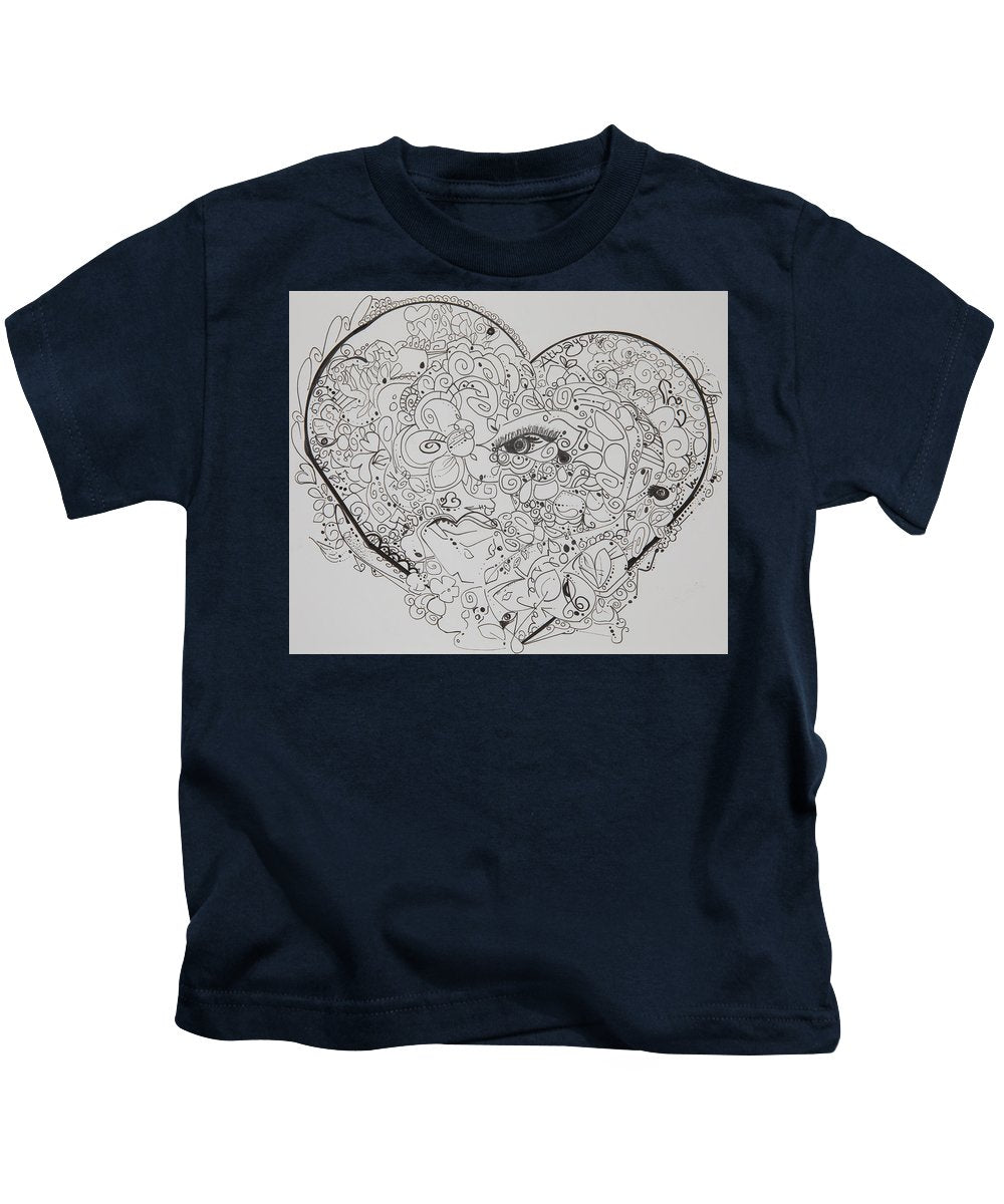 Asemic Hearts - Zentangle Collection - Kids T-Shirt