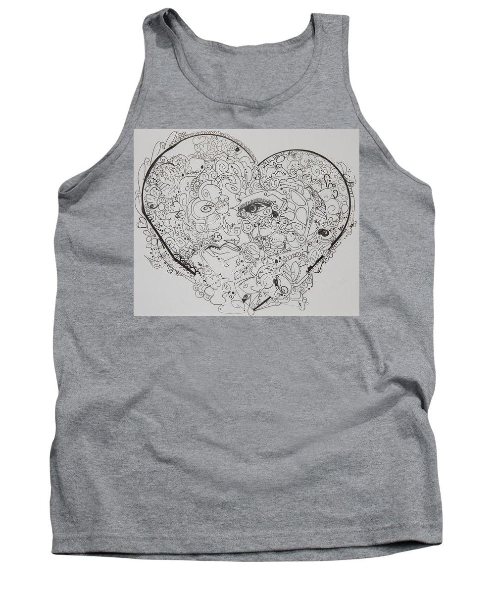 Asemic Hearts - Zentangle Collection - Tank Top