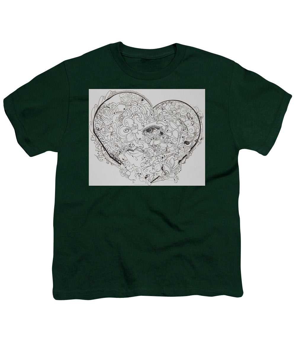 Asemic Hearts - Zentangle Collection - Youth T-Shirt