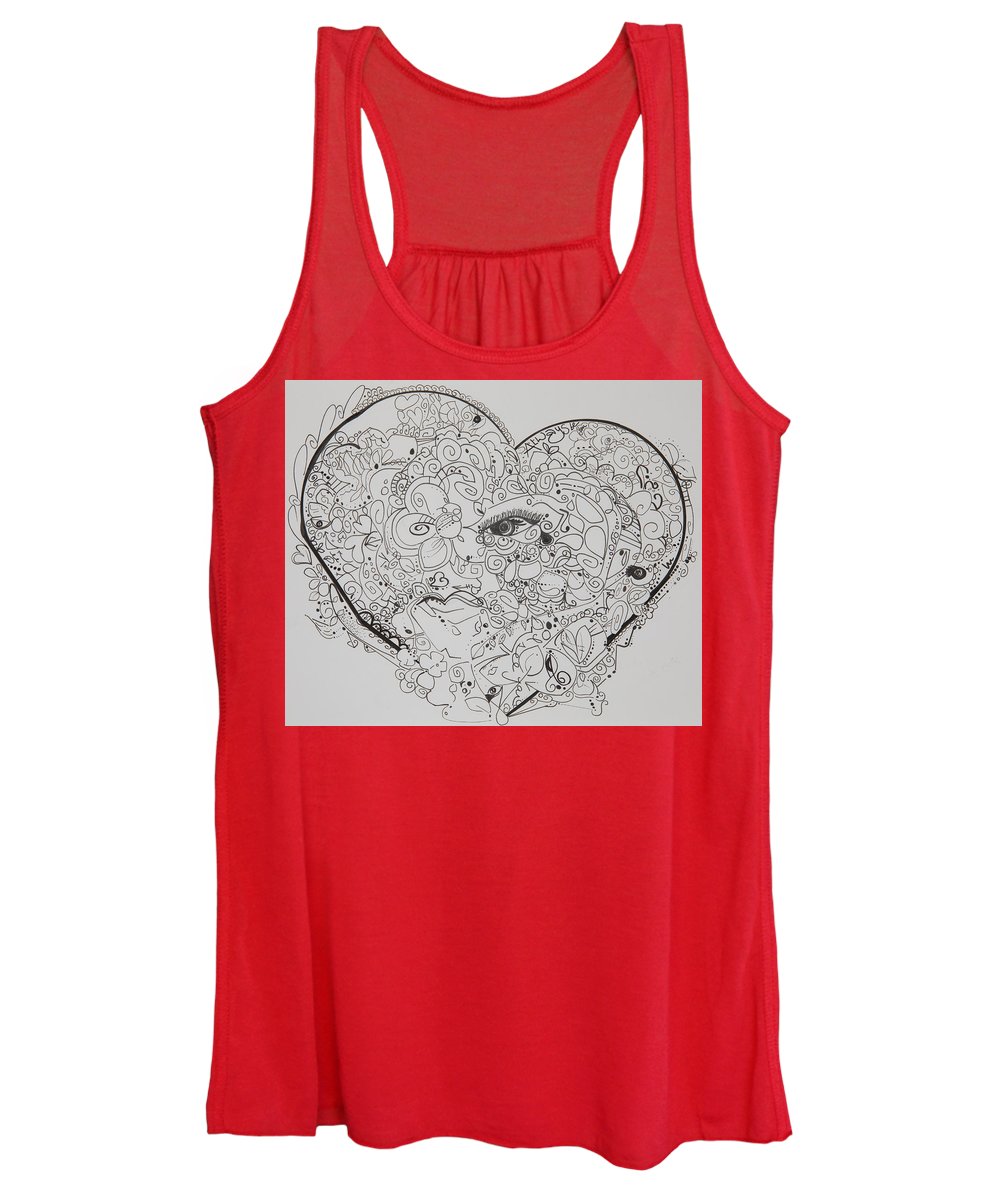 Asemic Hearts - Zentangle Collection - Women's Tank Top