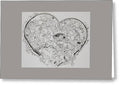 Asemic Hearts - Zentangle Collection - Greeting Card