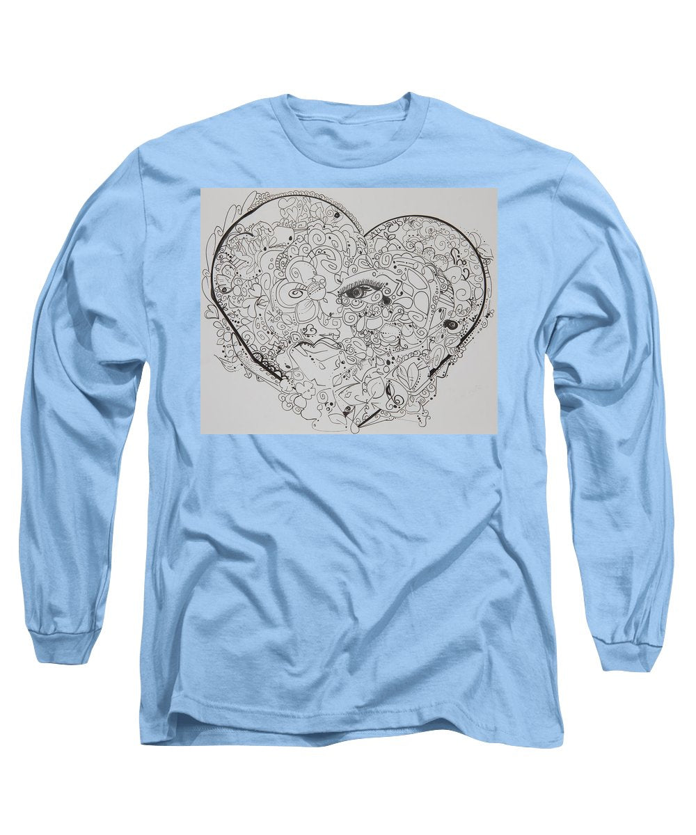 Asemic Hearts - Zentangle Collection - Long Sleeve T-Shirt