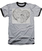 Asemic Hearts - Zentangle Collection - Baseball T-Shirt