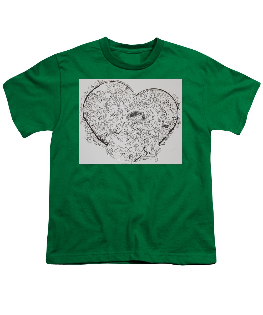 Asemic Hearts - Zentangle Collection - Youth T-Shirt