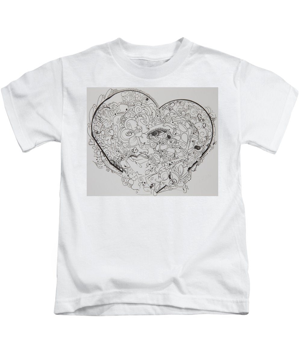 Asemic Hearts - Zentangle Collection - Kids T-Shirt