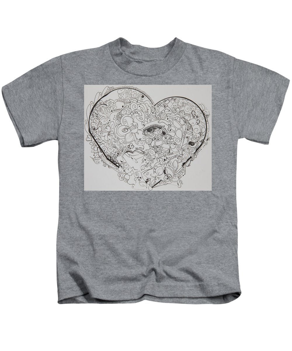 Asemic Hearts - Zentangle Collection - Kids T-Shirt