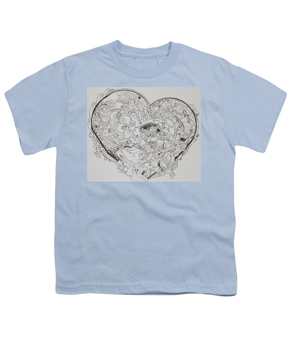 Asemic Hearts - Zentangle Collection - Youth T-Shirt