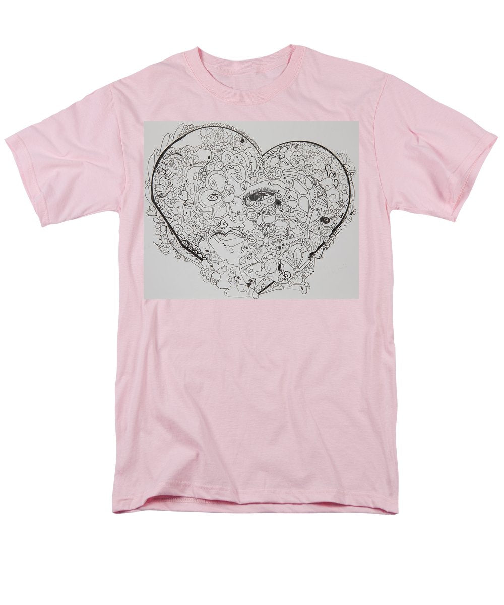 Asemic Hearts - Zentangle Collection - Men's T-Shirt  (Regular Fit)