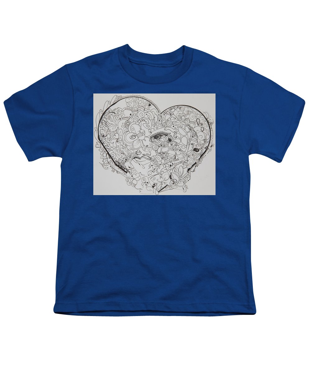 Asemic Hearts - Zentangle Collection - Youth T-Shirt