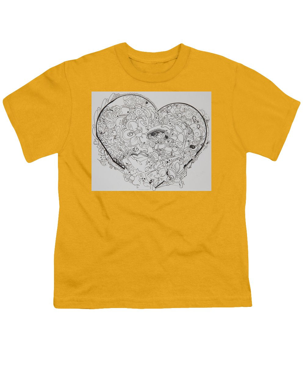 Asemic Hearts - Zentangle Collection - Youth T-Shirt