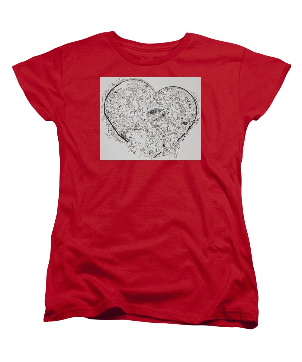 Asemic Hearts - Zentangle Collection - Women's T-Shirt (Standard Fit)