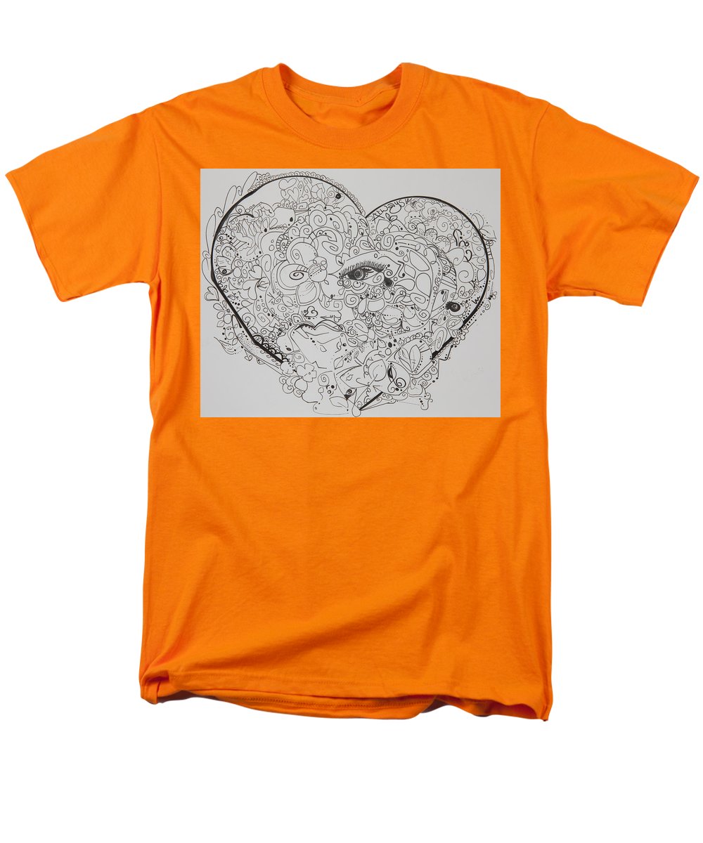 Asemic Hearts - Zentangle Collection - Men's T-Shirt  (Regular Fit)