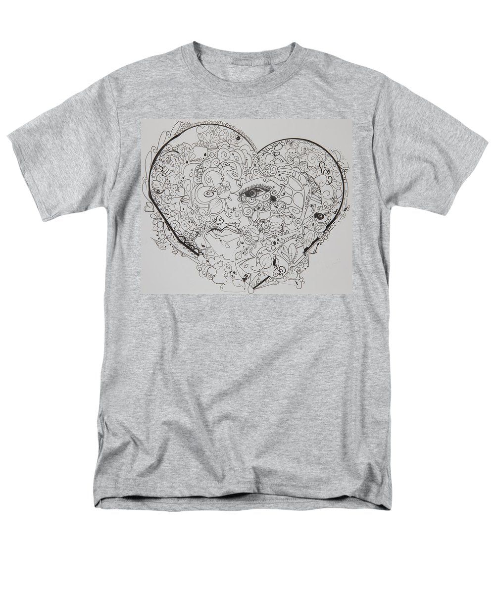 Asemic Hearts - Zentangle Collection - Men's T-Shirt  (Regular Fit)