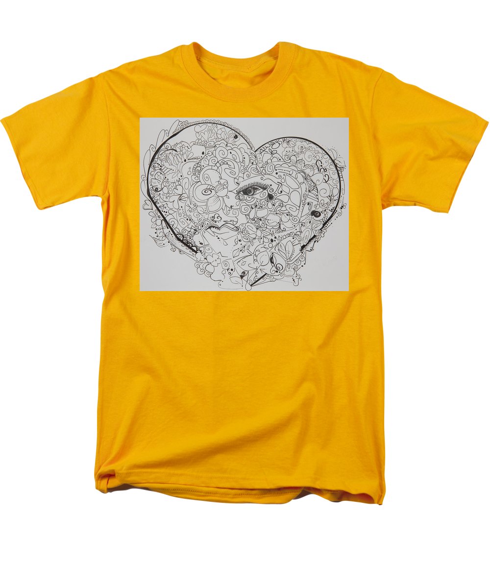 Asemic Hearts - Zentangle Collection - Men's T-Shirt  (Regular Fit)