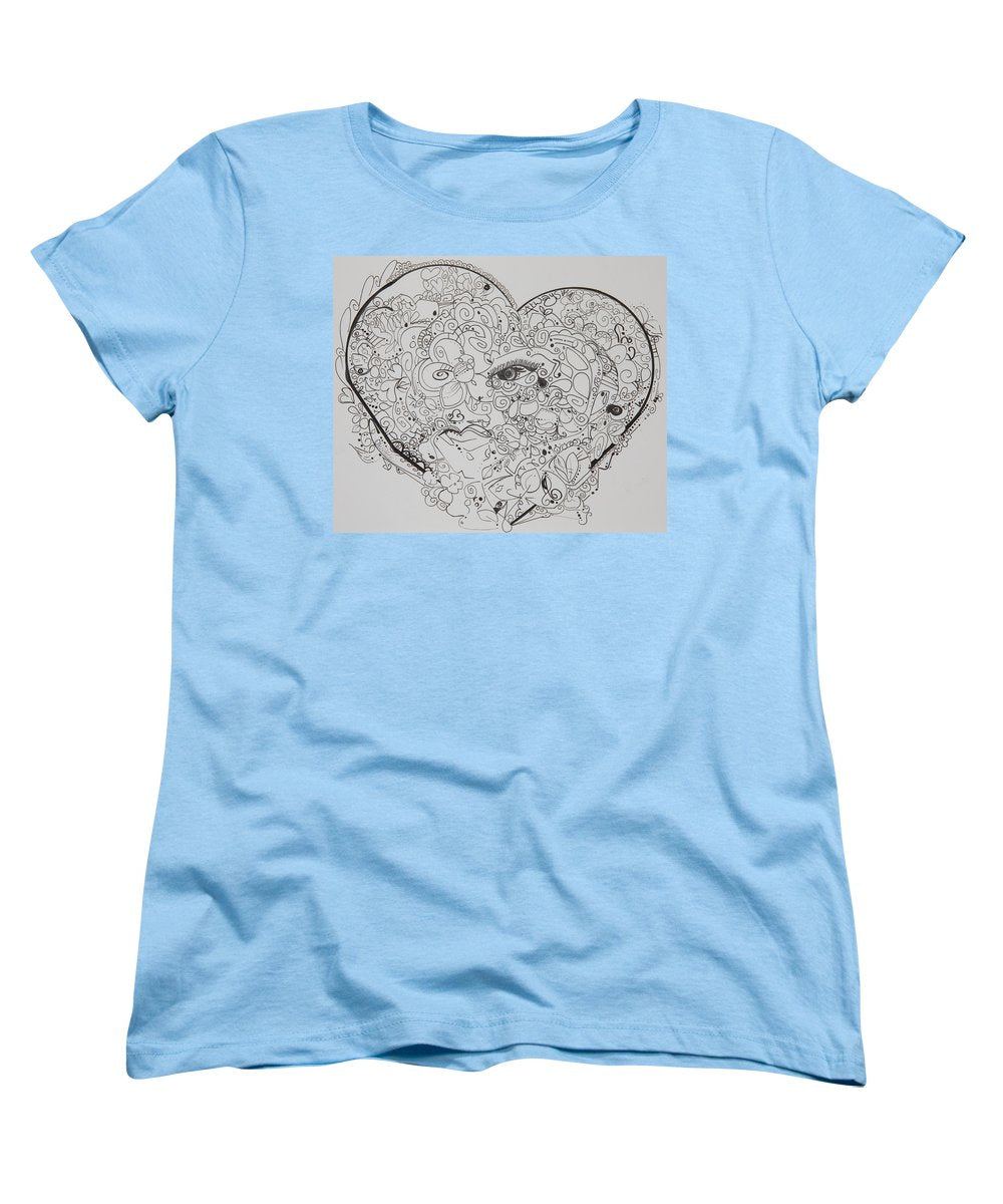 Asemic Hearts - Zentangle Collection - Women's T-Shirt (Standard Fit)