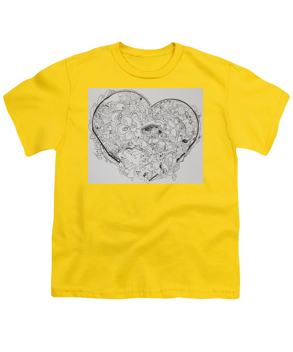 Asemic Hearts - Zentangle Collection - Youth T-Shirt