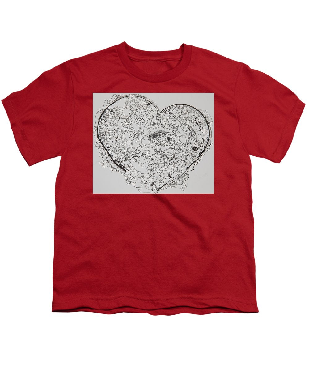 Asemic Hearts - Zentangle Collection - Youth T-Shirt