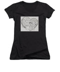 Asemic Hearts - Zentangle Collection - Women's V-Neck