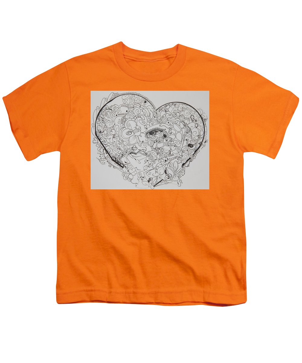 Asemic Hearts - Zentangle Collection - Youth T-Shirt