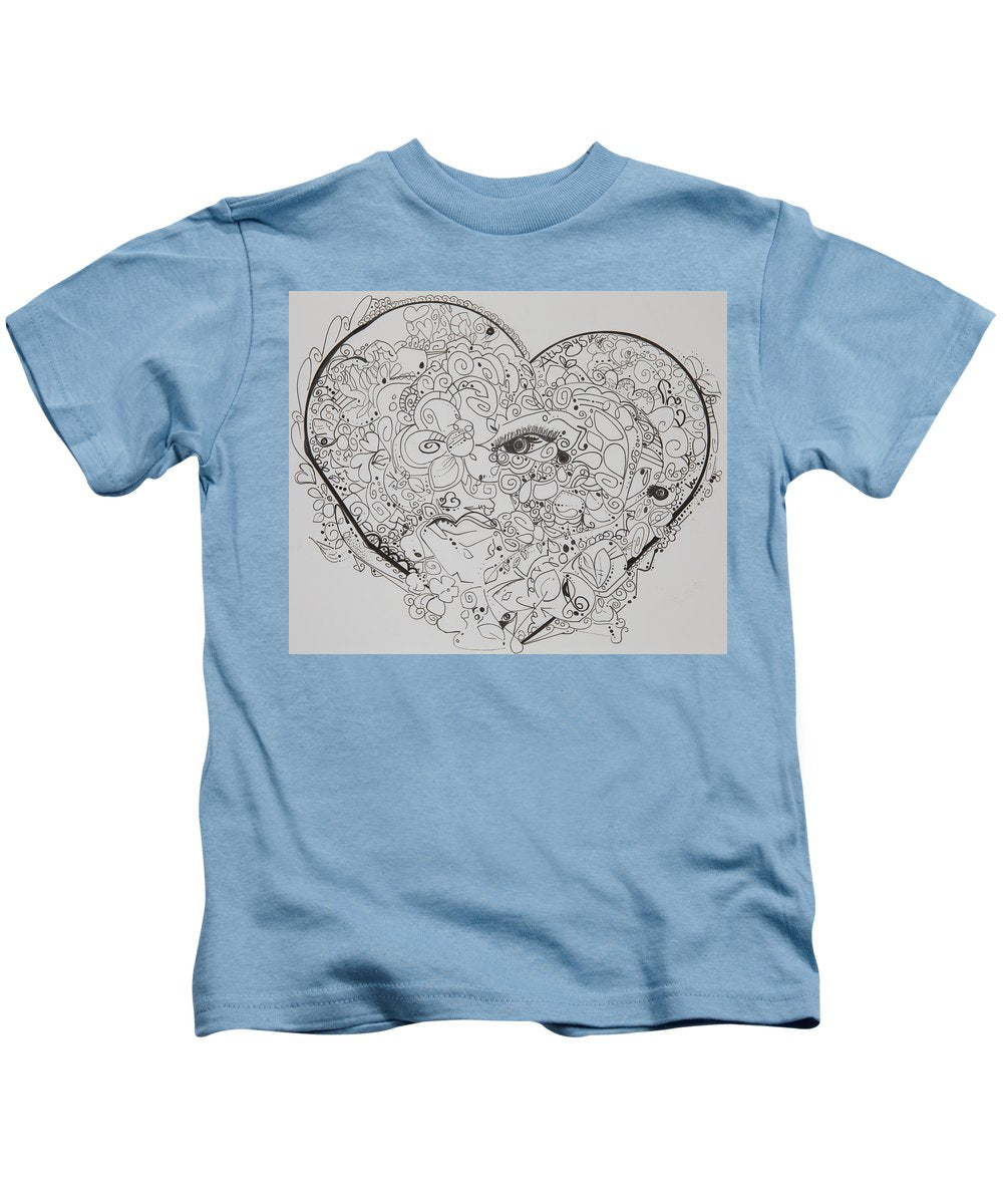 Asemic Hearts - Zentangle Collection - Kids T-Shirt