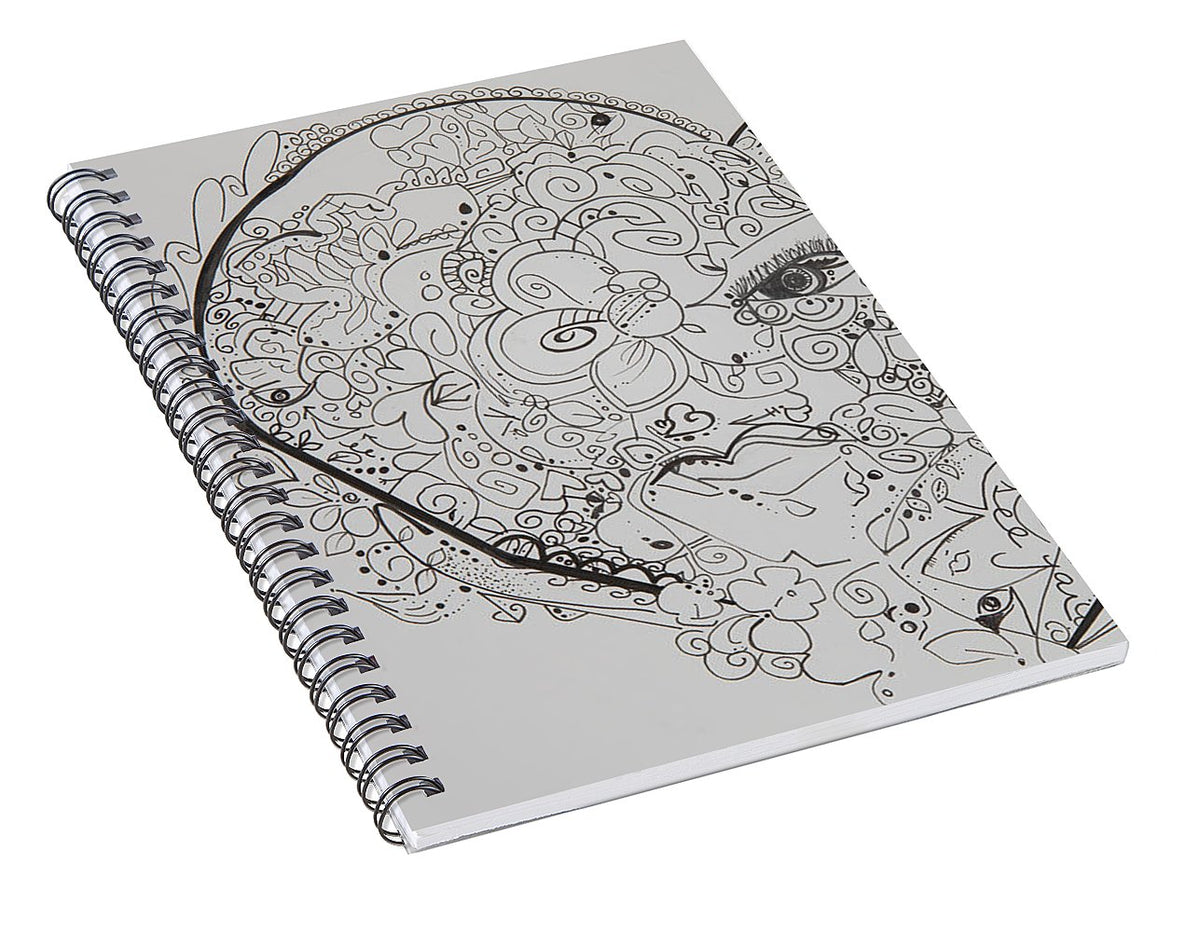 Asemic Hearts - Zentangle Collection - Spiral Notebook