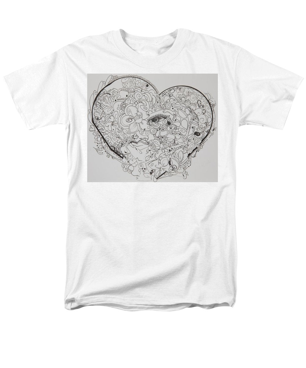 Asemic Hearts - Zentangle Collection - Men's T-Shirt  (Regular Fit)