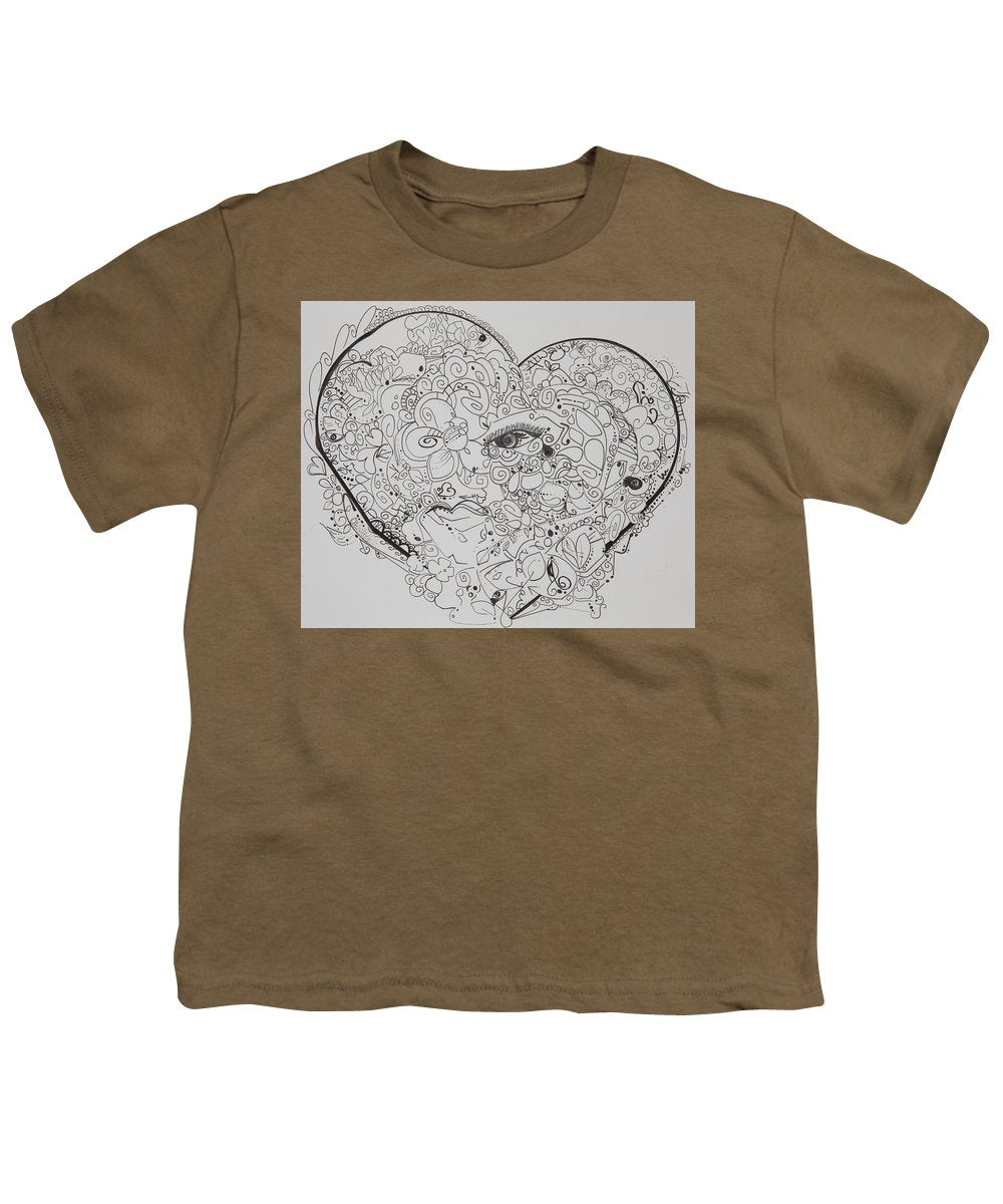 Asemic Hearts - Zentangle Collection - Youth T-Shirt