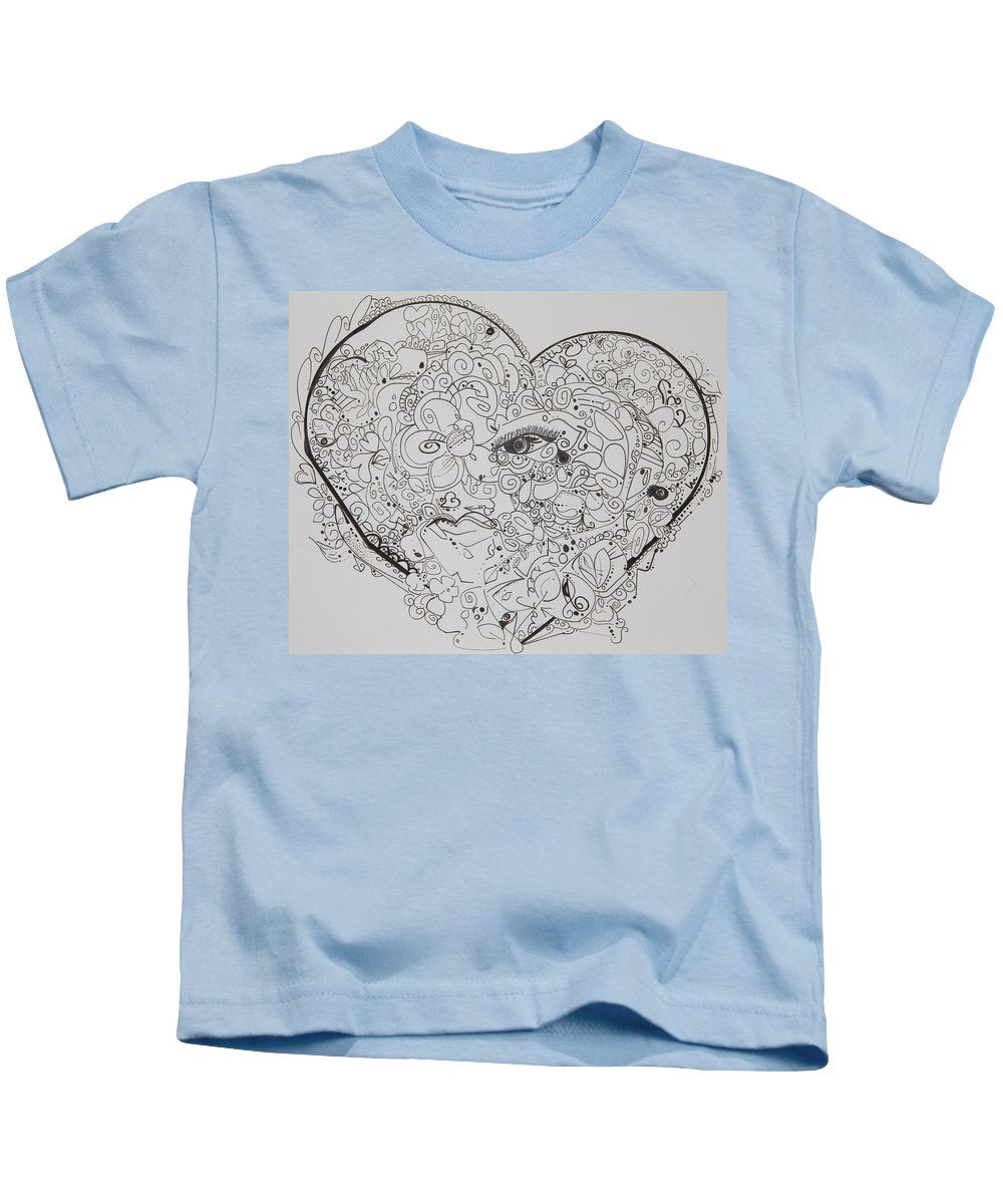 Asemic Hearts - Zentangle Collection - Kids T-Shirt