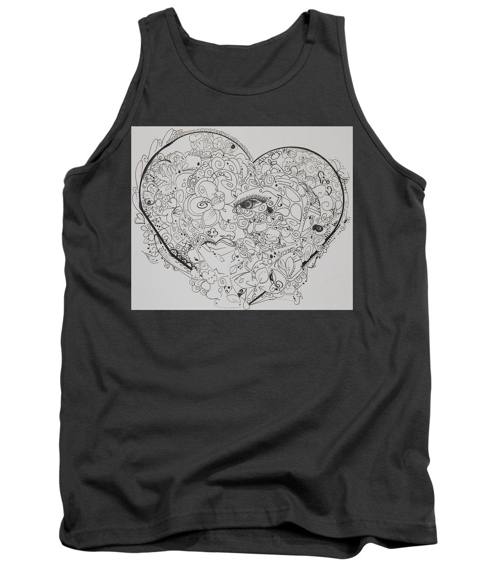 Asemic Hearts - Zentangle Collection - Tank Top