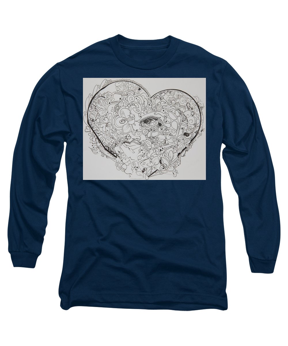 Asemic Hearts - Zentangle Collection - Long Sleeve T-Shirt